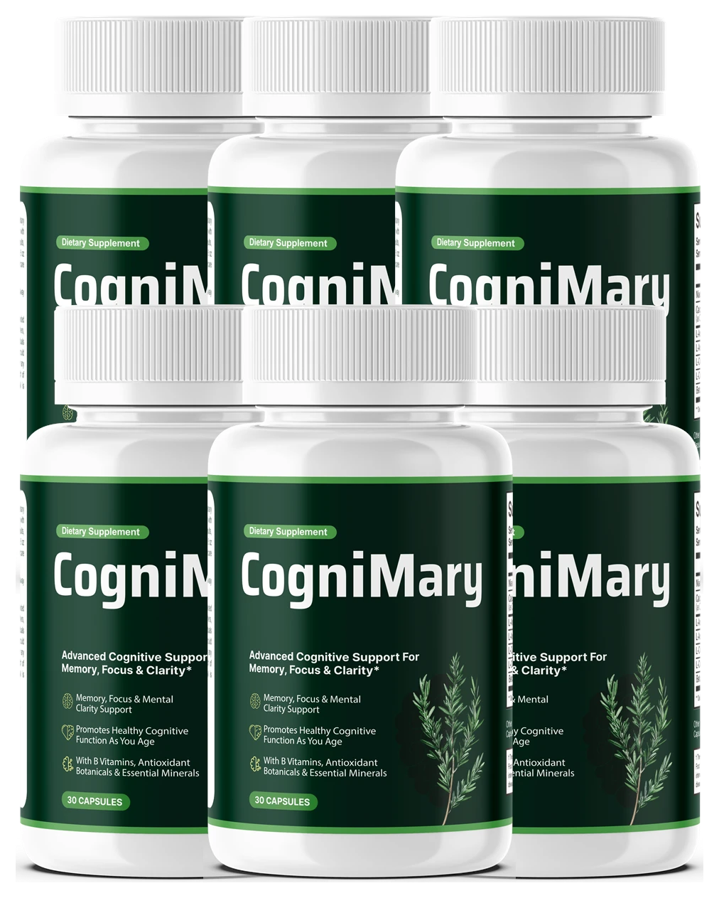 CogniMary supplement six-bottle package